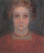 portrait of a young woman in red,1908 to 09
